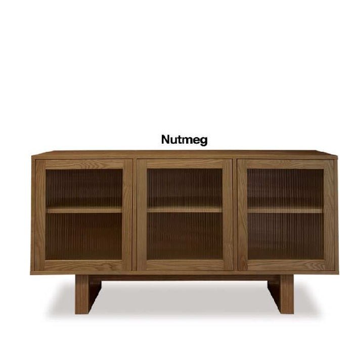 Connect Sideboard 1500w - Fluted Glass & Osaka Base - Paulas Home & Living