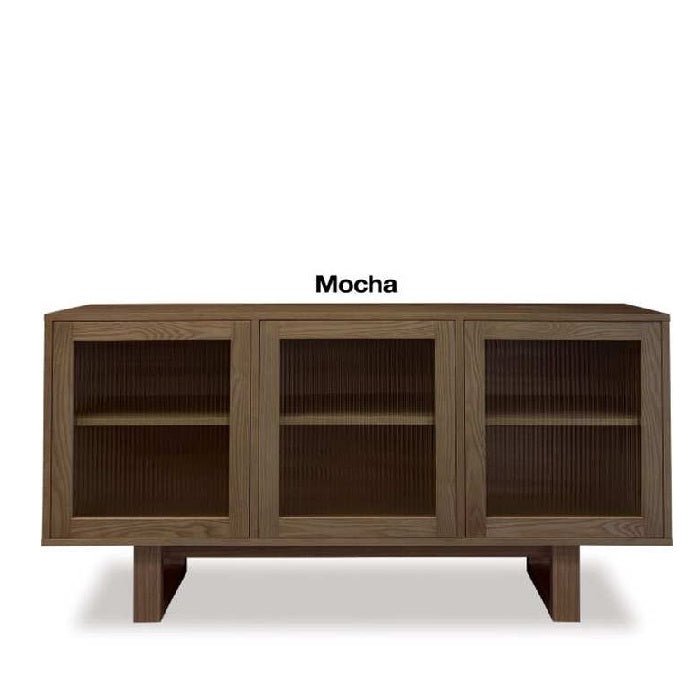 Connect Sideboard 1500w - Fluted Glass & Osaka Base - Paulas Home & Living