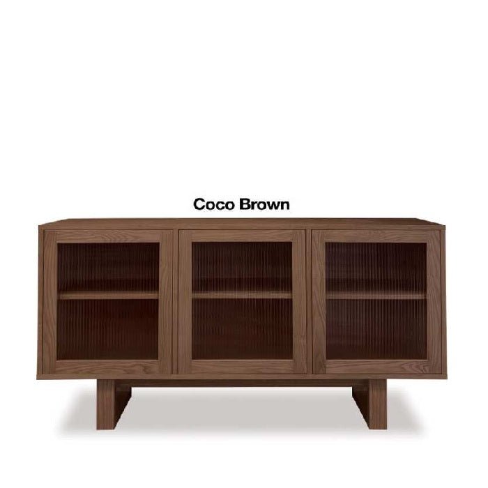 Connect Sideboard 1500w - Fluted Glass & Osaka Base - Paulas Home & Living