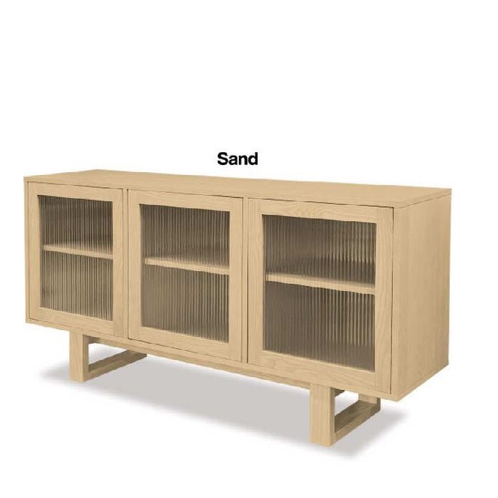 Connect Sideboard 1500w - Fluted Glass & Osaka Base - Paulas Home & Living