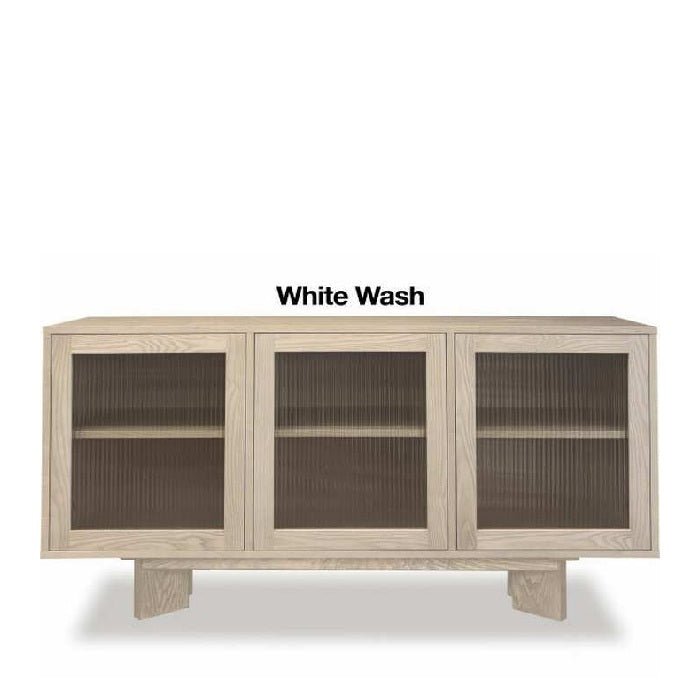 Connect Sideboard 1500w - Fluted Glass & Plinth Base - Paulas Home & Living