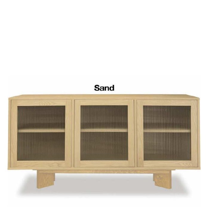 Connect Sideboard 1500w - Fluted Glass & Plinth Base - Paulas Home & Living
