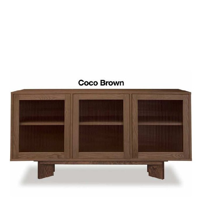 Connect Sideboard 1500w - Fluted Glass & Plinth Base - Paulas Home & Living