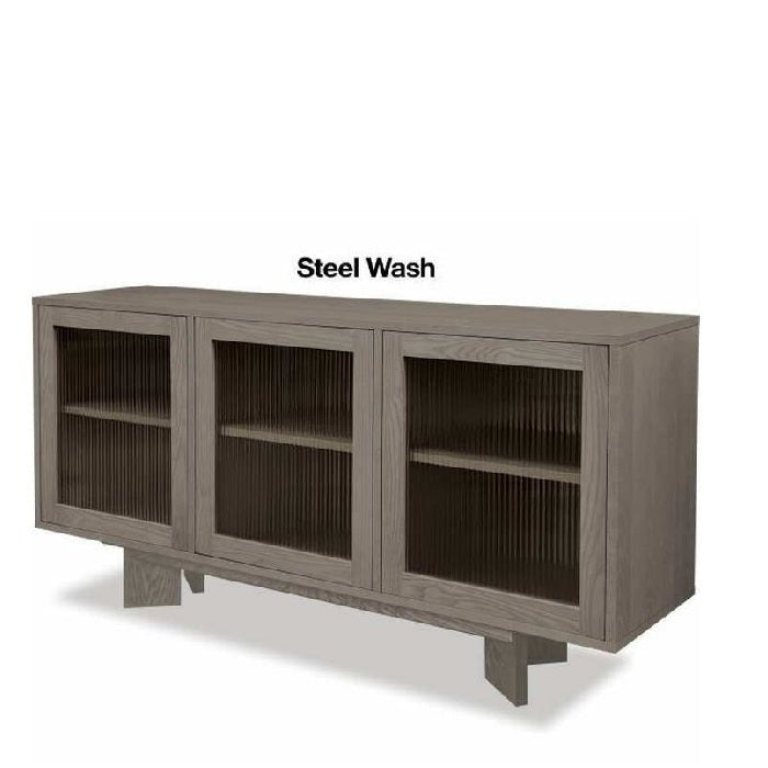 Connect Sideboard 1500w - Fluted Glass & Plinth Base - Paulas Home & Living