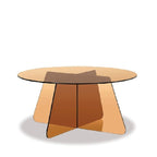 Cosmos Coffee Table - Brown/Orange Glass - Paulas Home & Living