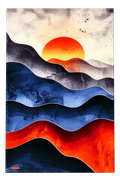 Crimson Sunscape Perspex Art 800x1200 - NEW - Paulas Home & Living
