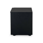 Cube Black 2 Drawer Bedside - Oak top - Paulas Home & Living