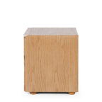 Cube Natural 2 Drawer Bedside - Travertine top - Paulas Home & Living