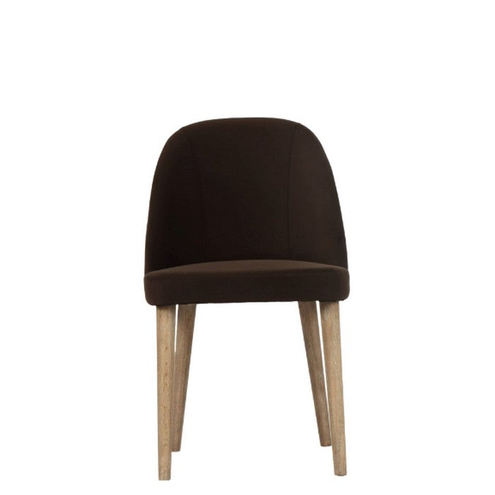 Dupont Dining Chair – Dark Brown Velvet