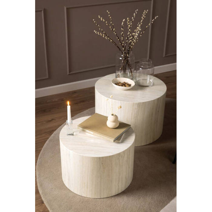 Dice Coffee Tables 2 pce Set - Round - Paulas Home & Living