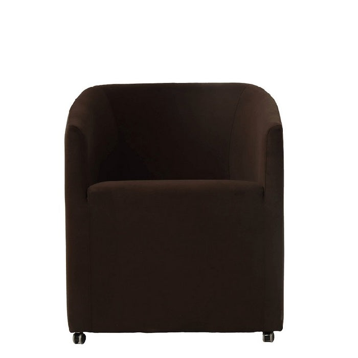 Dieppe Swivel Dining Chair - Dark Brown velvet