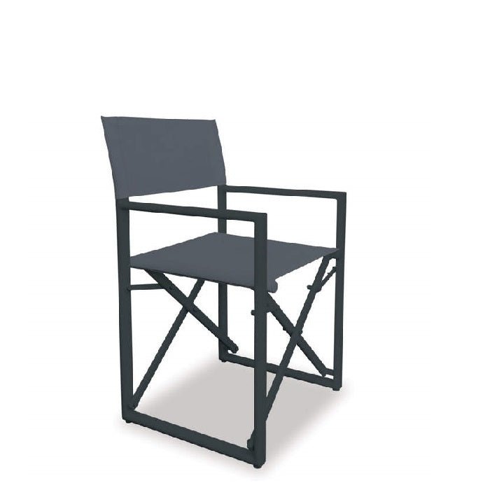 Director Folding Outdoor Chair - Gunmetal - Paulas Home & Living