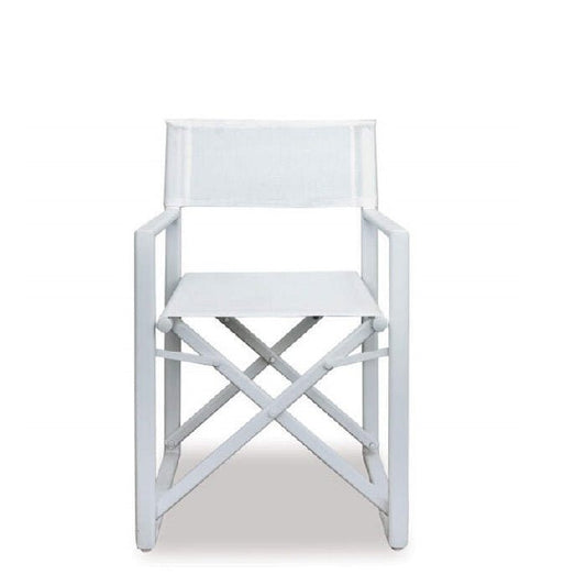 Director Folding Outdoor Chair - White - Paulas Home & Living