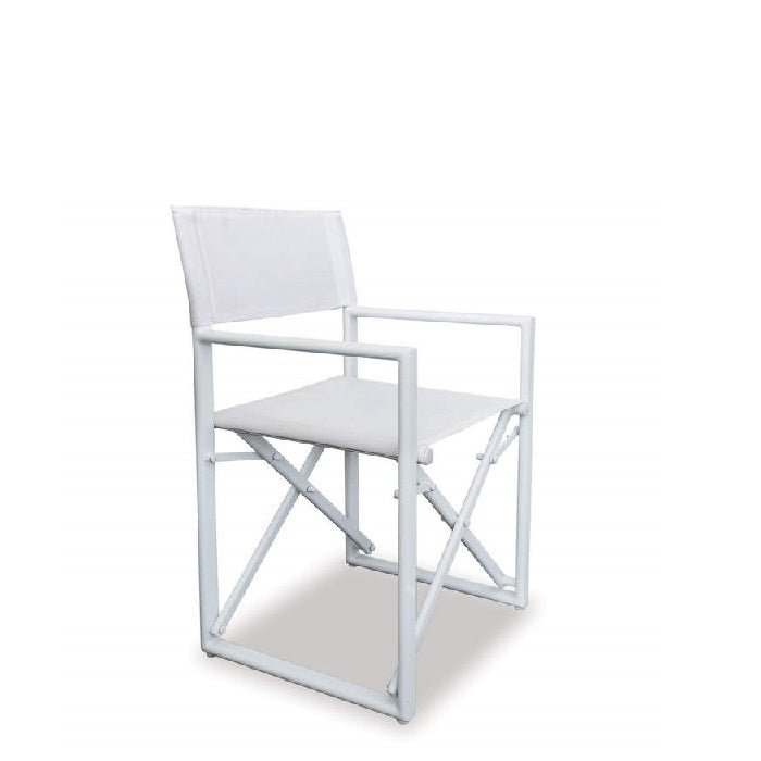 Director Folding Outdoor Chair - White - Paulas Home & Living