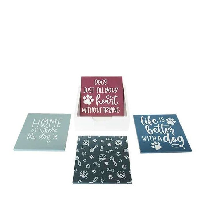 Dog Message Coasters Set 4 - Paulas Home & Living
