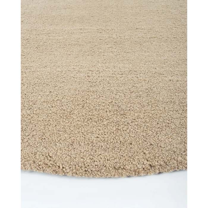 Dorset Round Floor Rug - Biscuit (Wool & Merino) - Paulas Home & Living