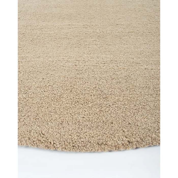 Dorset Round Floor Rug - Biscuit (Wool & Merino)