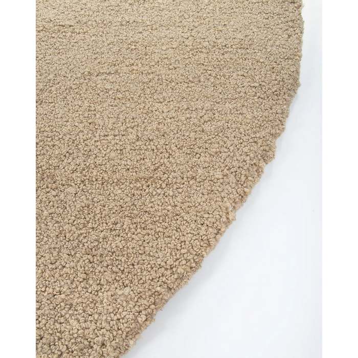 Dorset Round Floor Rug - Biscuit (Wool & Merino)