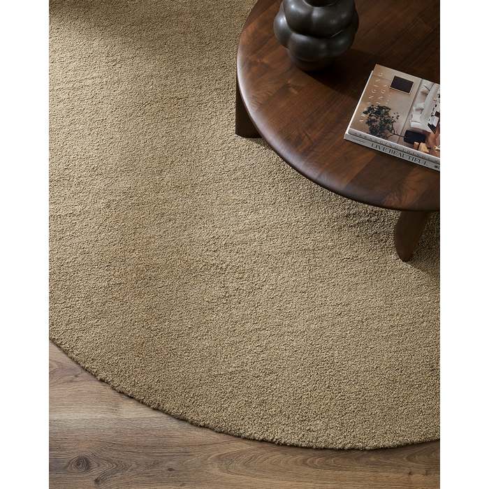 Dorset Round Floor Rug - Biscuit (Wool & Merino)