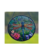 Dragonfly Stained Glass Hanger 115dia - Paulas Home & Living
