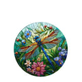 Dragonfly Stained Glass Hanger 115dia - Paulas Home & Living