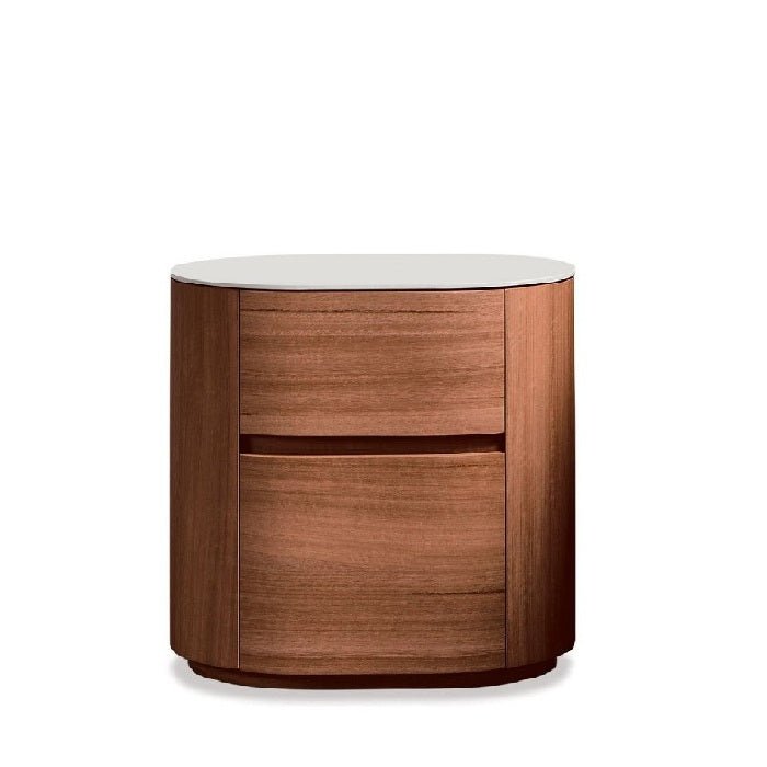 Duke 2 Dr Bedside - Gentle Curves and Ceramic Top - Paulas Home & Living