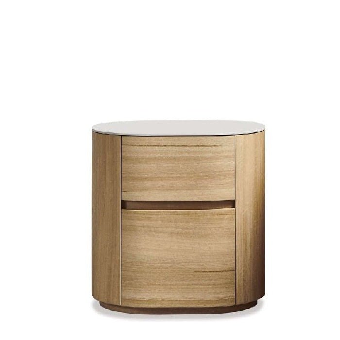 Duke 2 Dr Bedside - Gentle Curves and Ceramic Top - Paulas Home & Living