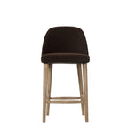 Dupont Low Bar Stool – Dark Brown Velvet - 665SH - Paulas Home & Living