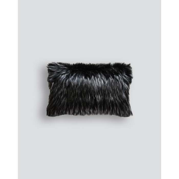 Ebony Plume Cushion (Faux Fur) - Paulas Home & Living