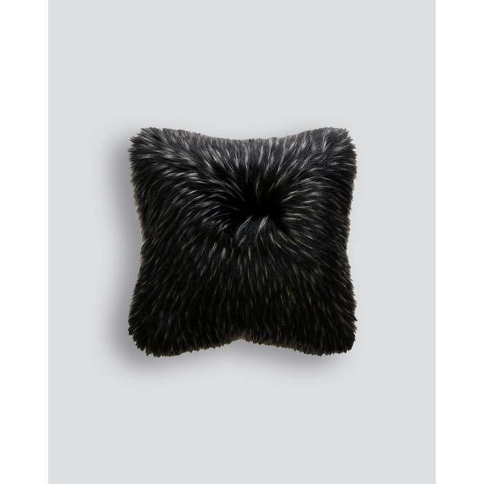 Ebony Plume Cushion (Faux Fur) - Paulas Home & Living