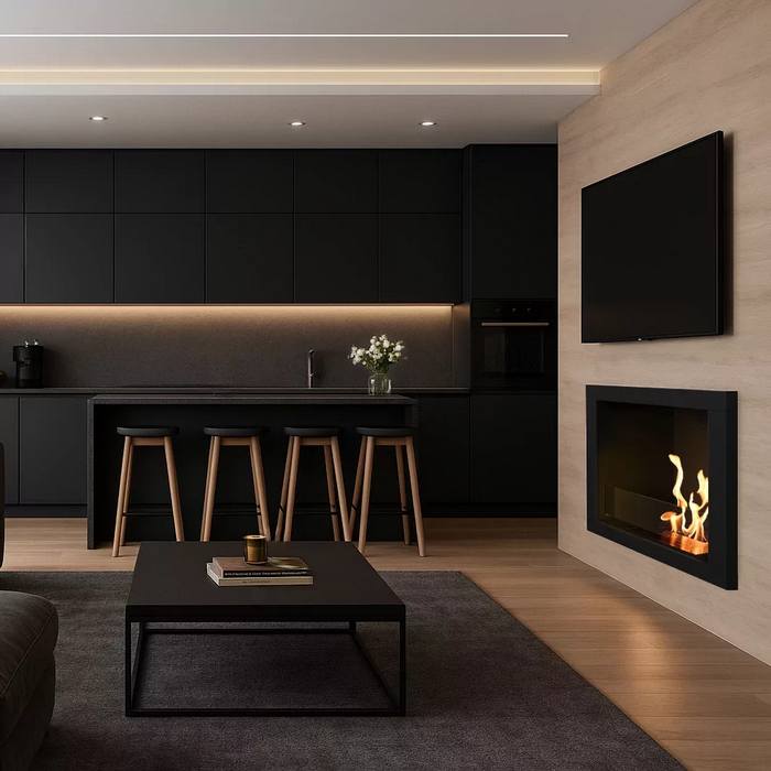 Ecosmart Fire: Frame 1500SS Fireplace + XL1200 Burner - Paulas Home & Living