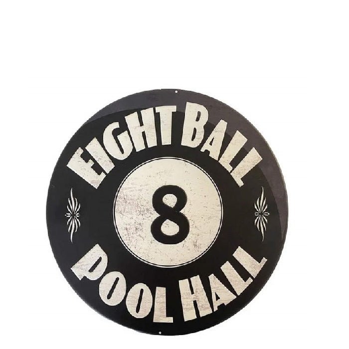 Eight Ball Pool Hall Sign - Paulas Home & Living