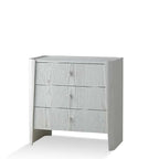 Elegant 3 Dr Bedside - Grey/White or Black - Paulas Home & Living