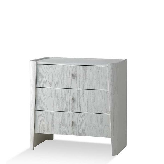 Elegant 3 Dr Bedside - Grey/White or Black - Paulas Home & Living