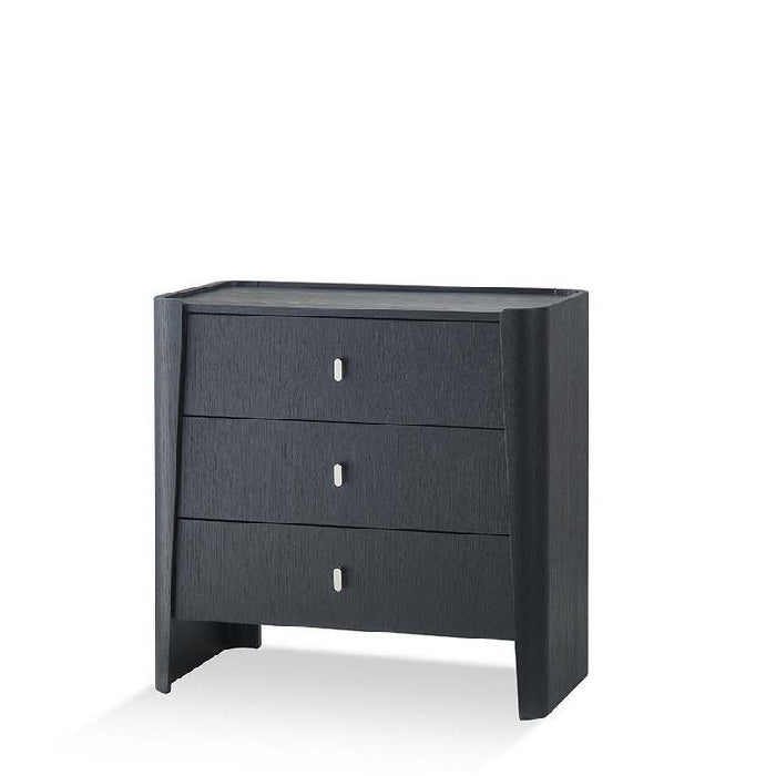 Elegant 3 Dr Bedside - Grey/White or Black - Paulas Home & Living