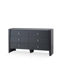 Elegant 6 Dr Lowboy - Grey/White or Black - Paulas Home & Living