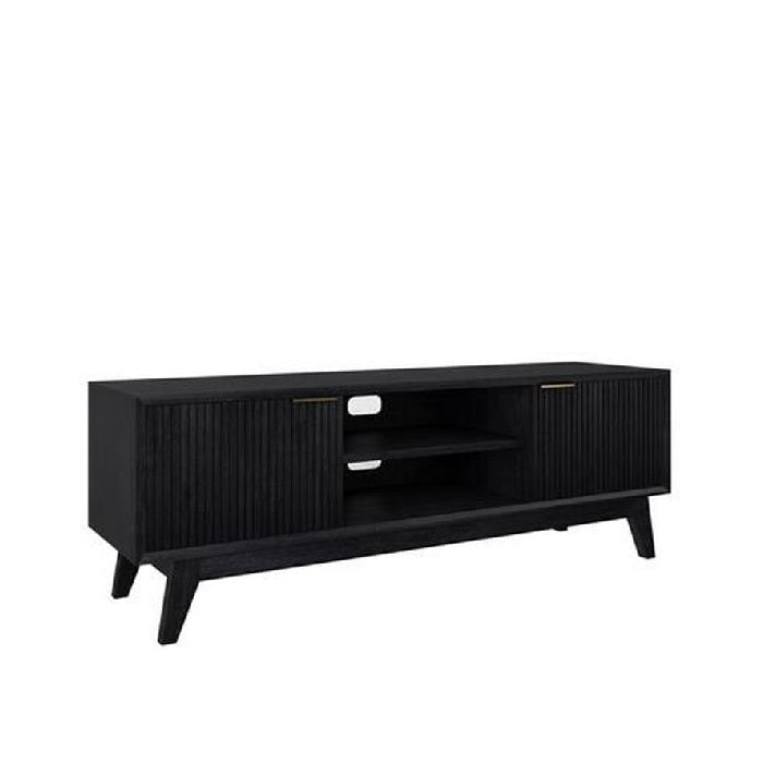 Ella 2 Door TV Unit - Brushed Gold Handles - Paulas Home & Living