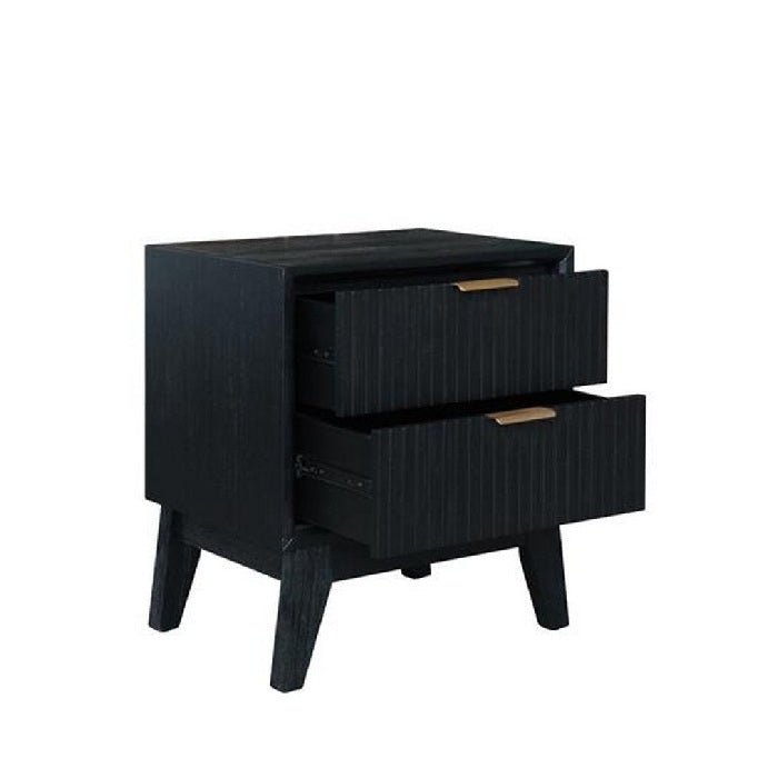 Ella 2 Dr Bedside - Brushed Gold Handles - Paulas Home & Living