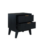 Ella 2 Dr Bedside - Brushed Gold Handles - Paulas Home & Living
