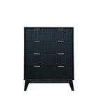 Ella 4 Dr Tallboy - Brushed Gold Handles - Paulas Home & Living