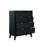 Ella 4 Dr Tallboy - Brushed Gold Handles - Paulas Home & Living