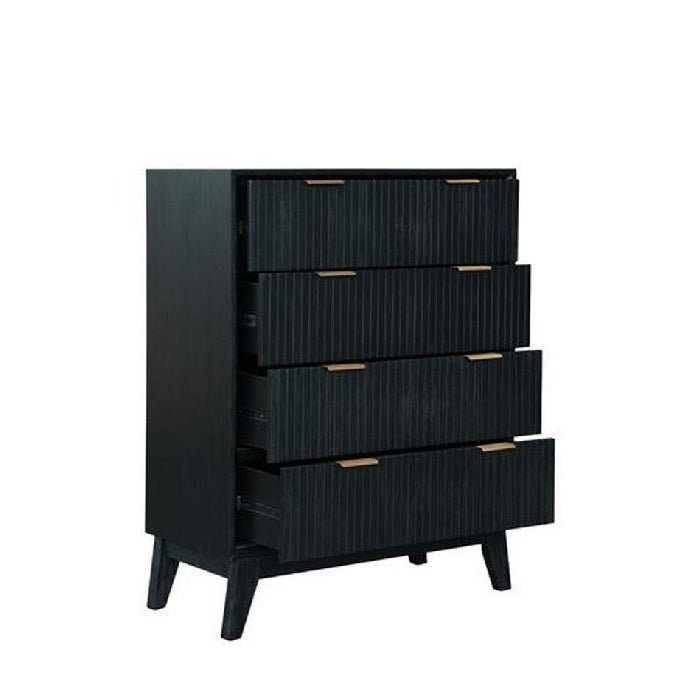 Ella 4 Dr Tallboy - Brushed Gold Handles - Paulas Home & Living