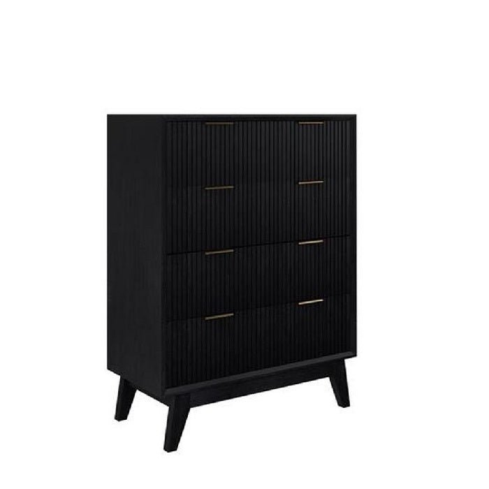 Ella 4 Dr Tallboy - Brushed Gold Handles - Paulas Home & Living