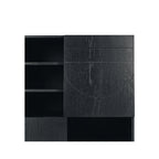 Etch Display Highboard (Black Oak) - Paulas Home & Living