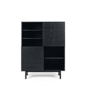 Etch Display Highboard (Black Oak) - Paulas Home & Living
