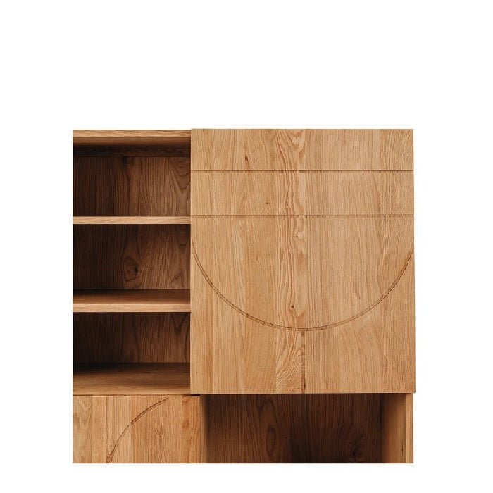 Etch Display Highboard (Natural Oak) - Paulas Home & Living