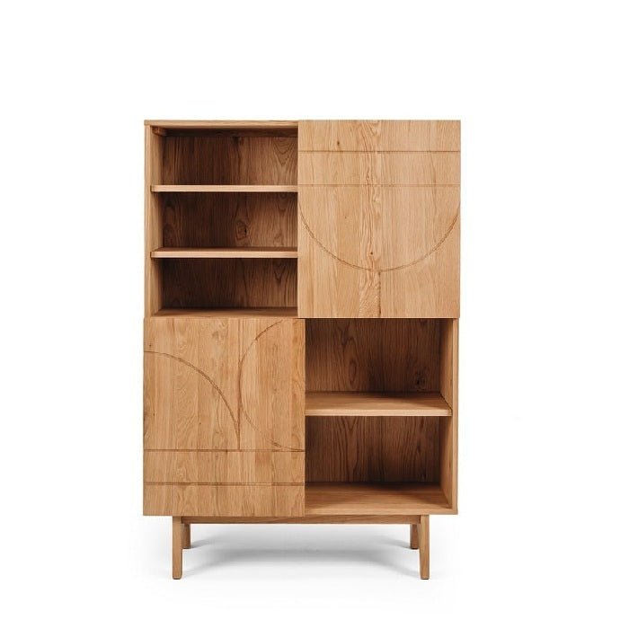 Etch Display Highboard (Natural Oak) - Paulas Home & Living