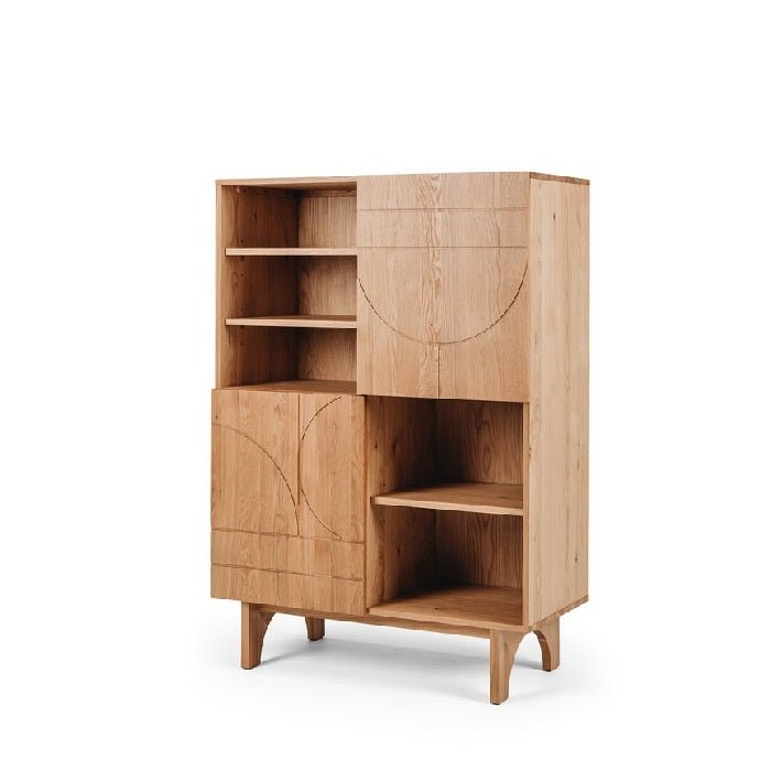 Etch Display Highboard (Natural Oak) - Paulas Home & Living