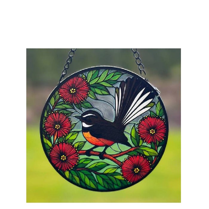 Fantail Stained Glass Hanger 115dia