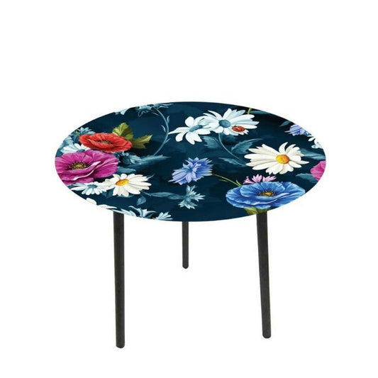 Flowers Glass Side Table - Paulas Home & Living